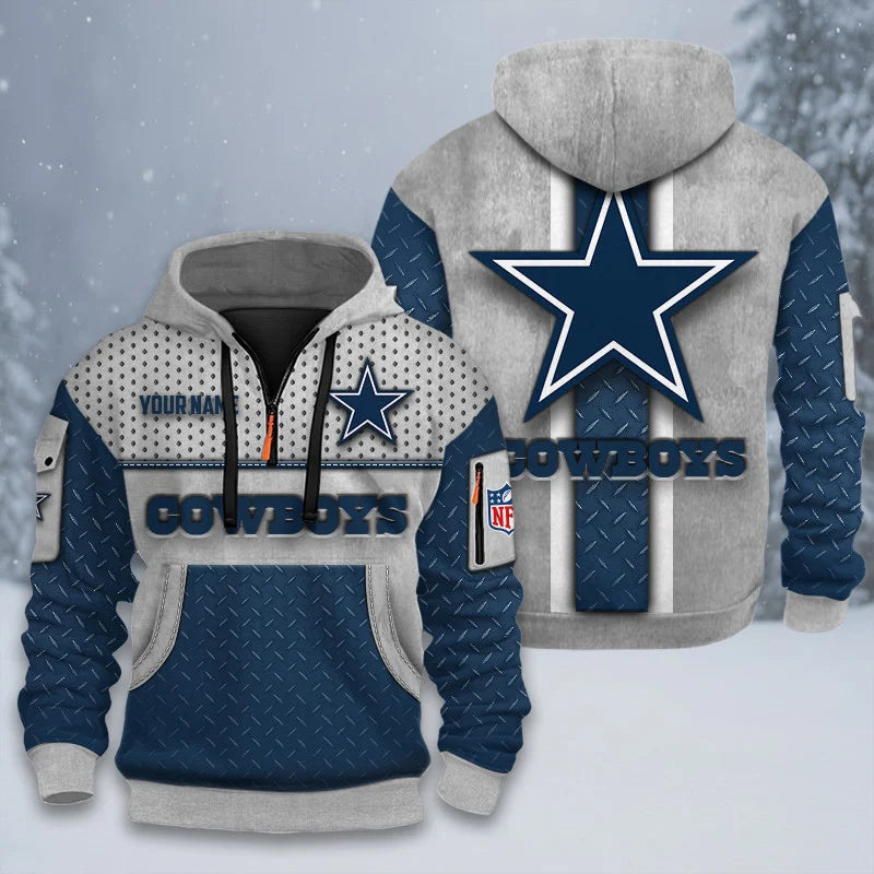 ALL NFL 3D Half-zip Hoodie
