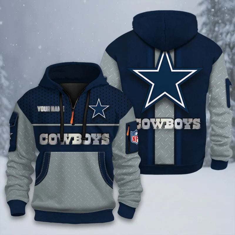 ALL NFL 3D Half-zip Hoodie