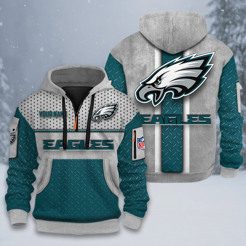 ALL NFL 3D Half-zip Hoodie
