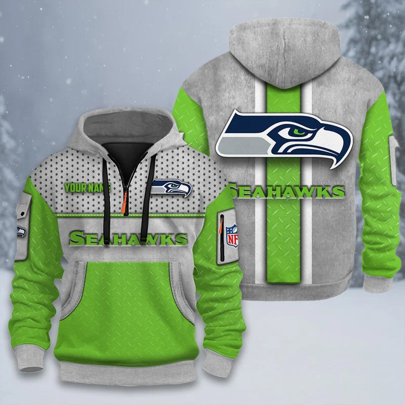 ALL NFL 3D Half-zip Hoodie