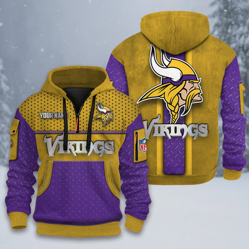 ALL NFL 3D Half-zip Hoodie