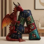 Mythical Initial Pillow Personalized Gifts