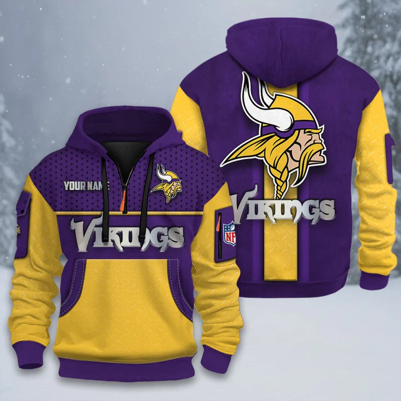 ALL NFL 3D Half-zip Hoodie