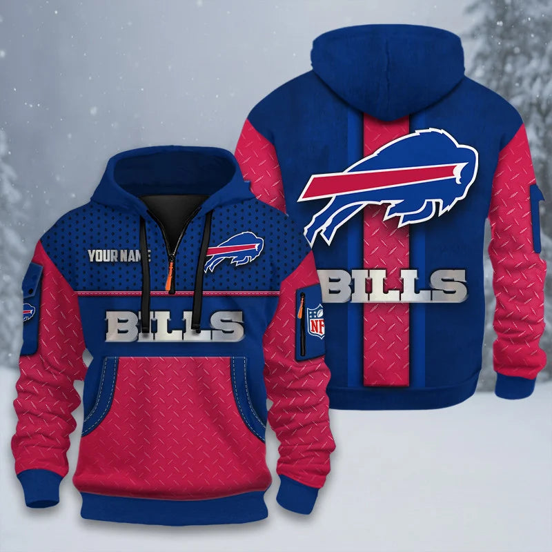 ALL NFL 3D Half-zip Hoodie