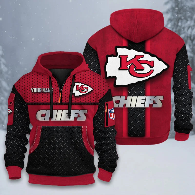 ALL NFL 3D Half-zip Hoodie