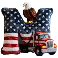 Alphabet Trucker Pillow Personalized Gifts For Trucker Lovers