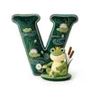 Adorable Frog Initial Pillow - Personalized Gift For Frog Lovers