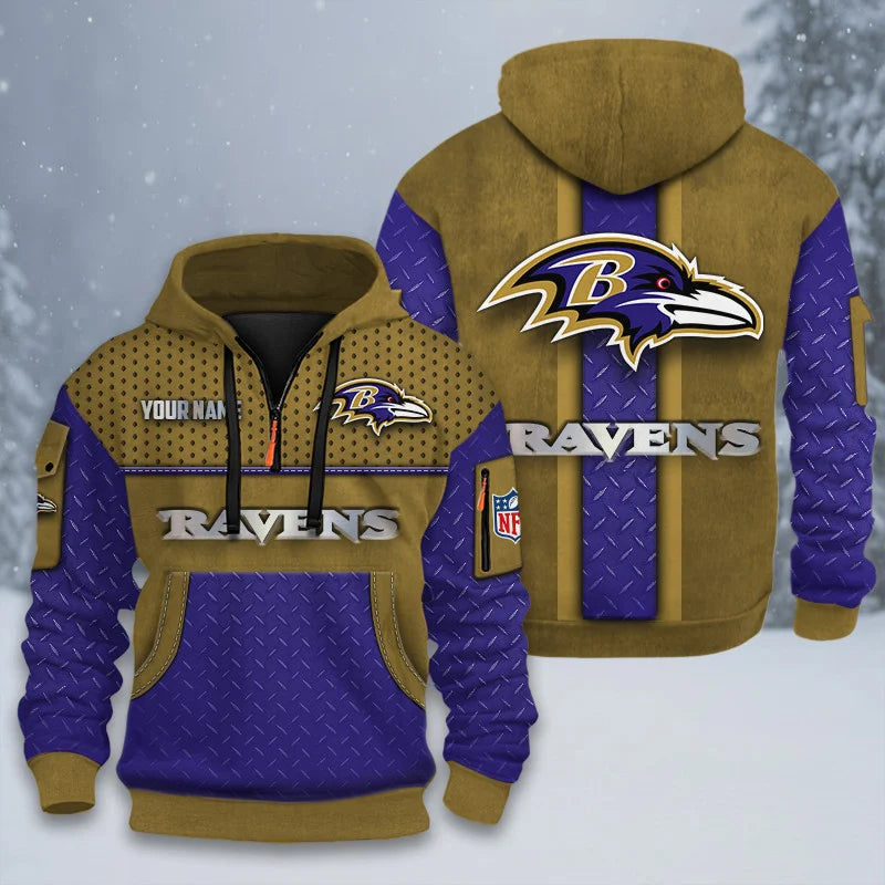 ALL NFL 3D Half-zip Hoodie