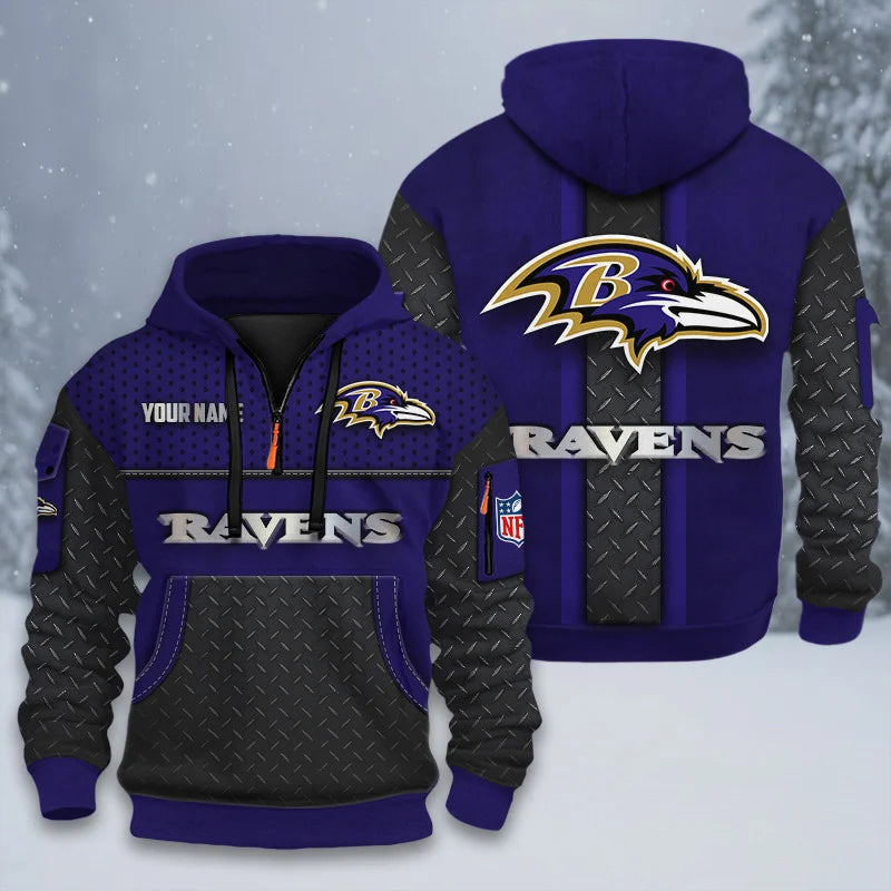 ALL NFL 3D Half-zip Hoodie