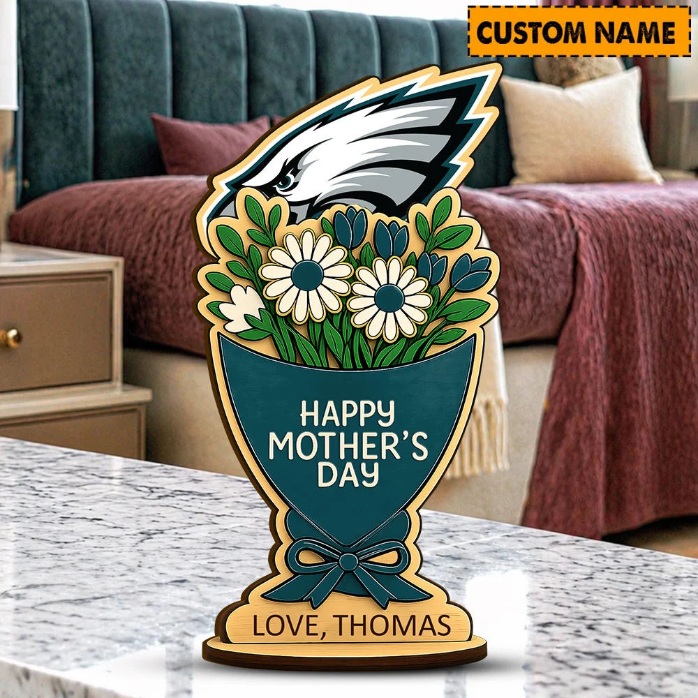 NFL Custom Any Name Happy Mother's Day Wooden Plaque Gifts For Fan - Limited Edition