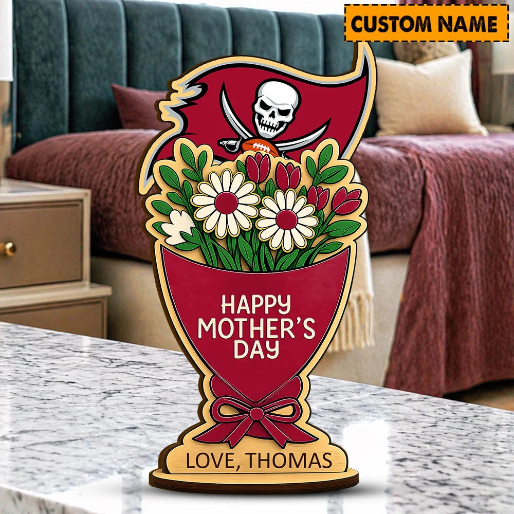 NFL Custom Any Name Happy Mother's Day Wooden Plaque Gifts For Fan - Limited Edition