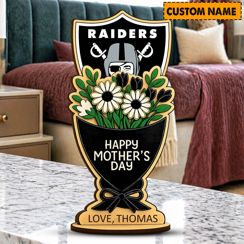 NFL Custom Any Name Happy Mother's Day Wooden Plaque Gifts For Fan - Limited Edition