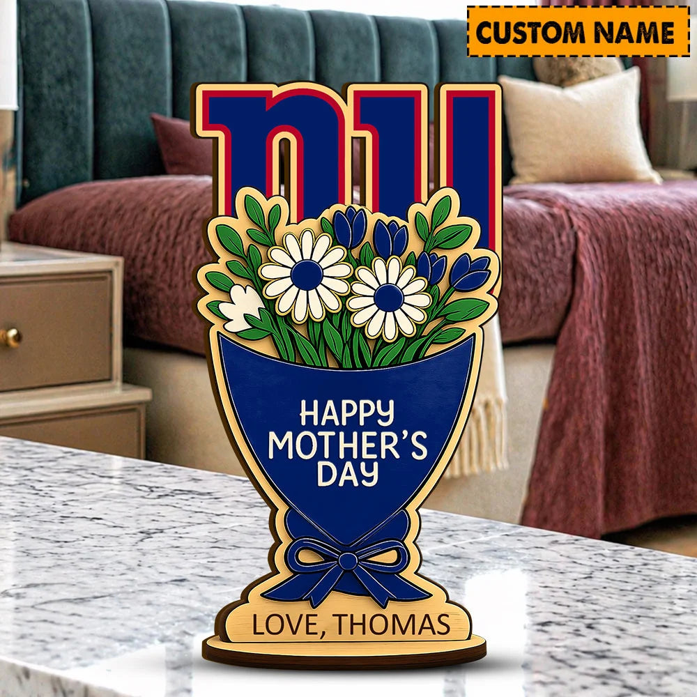 NFL Custom Any Name Happy Mother's Day Wooden Plaque Gifts For Fan - Limited Edition