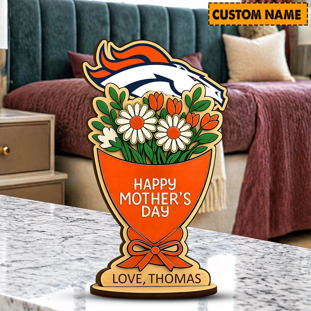 NFL Custom Any Name Happy Mother's Day Wooden Plaque Gifts For Fan - Limited Edition