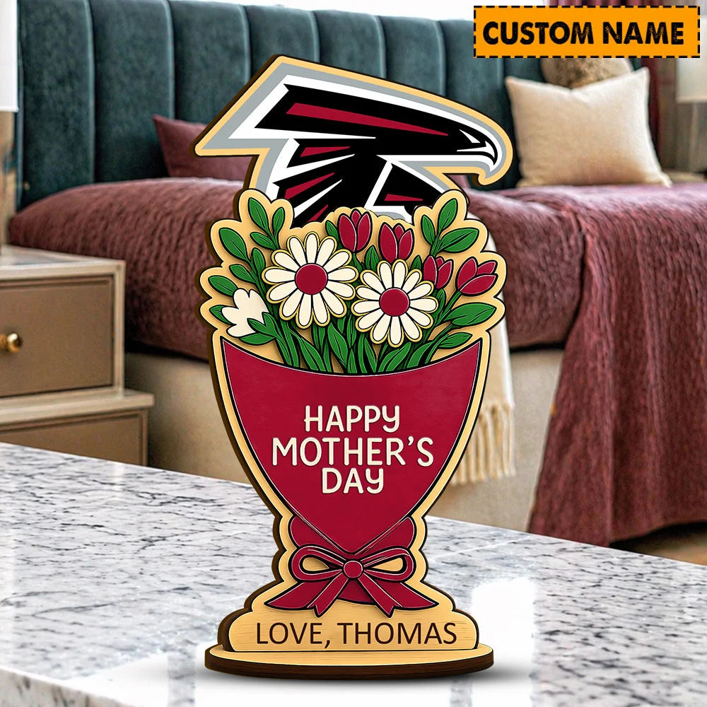 NFL Custom Any Name Happy Mother's Day Wooden Plaque Gifts For Fan - Limited Edition