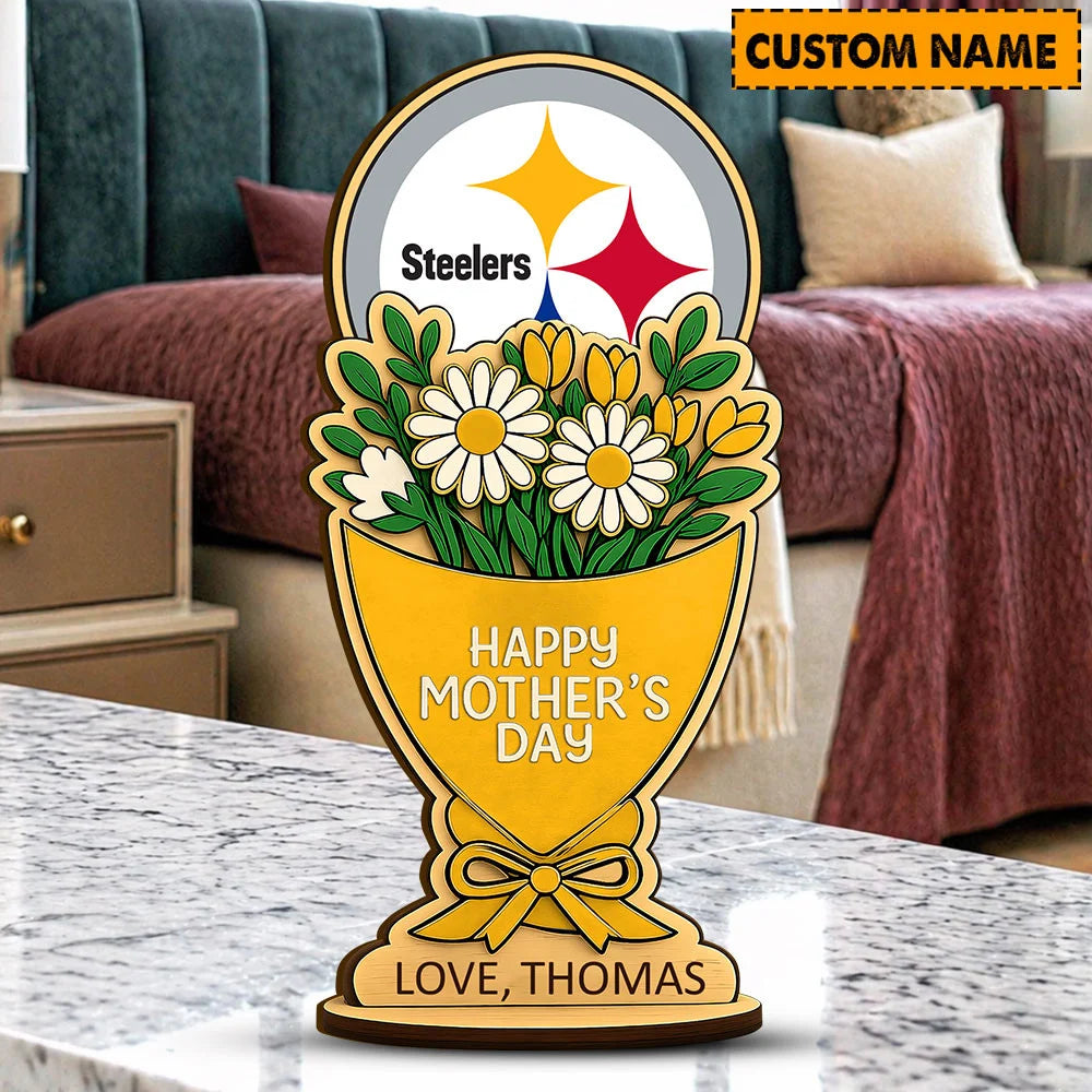 NFL Custom Any Name Happy Mother's Day Wooden Plaque Gifts For Fan - Limited Edition