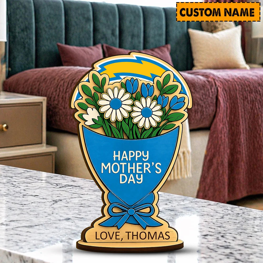 NFL Custom Any Name Happy Mother's Day Wooden Plaque Gifts For Fan - Limited Edition