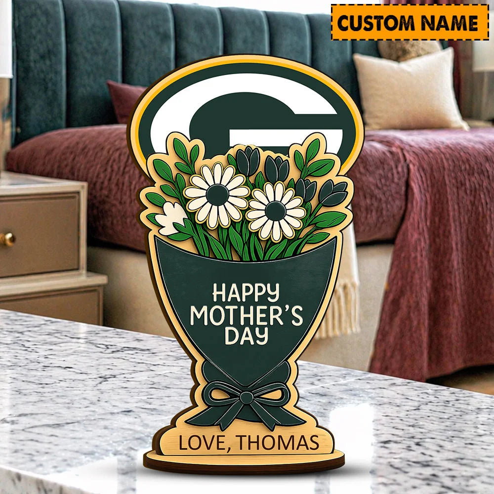 NFL Custom Any Name Happy Mother's Day Wooden Plaque Gifts For Fan - Limited Edition
