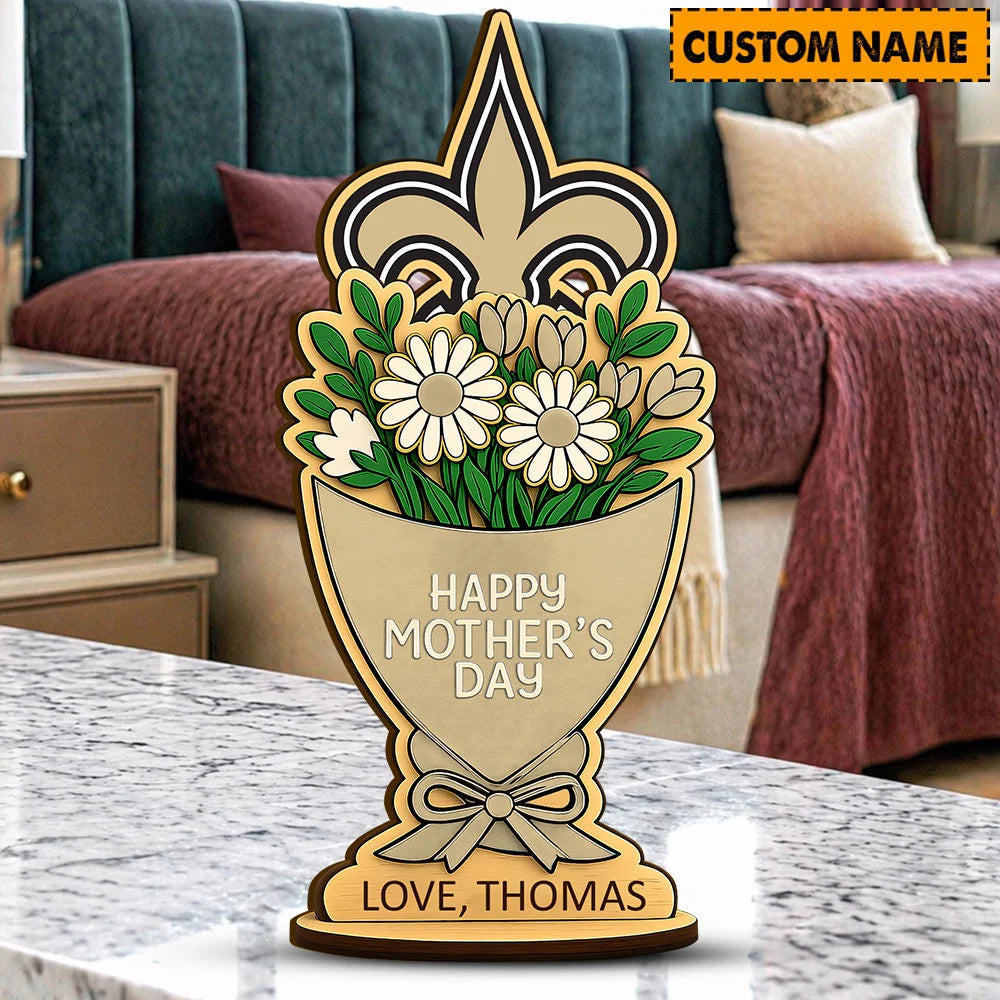 NFL Custom Any Name Happy Mother's Day Wooden Plaque Gifts For Fan - Limited Edition
