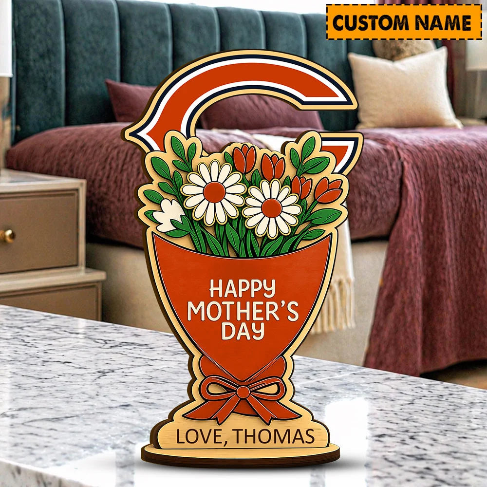 NFL Custom Any Name Happy Mother's Day Wooden Plaque Gifts For Fan - Limited Edition