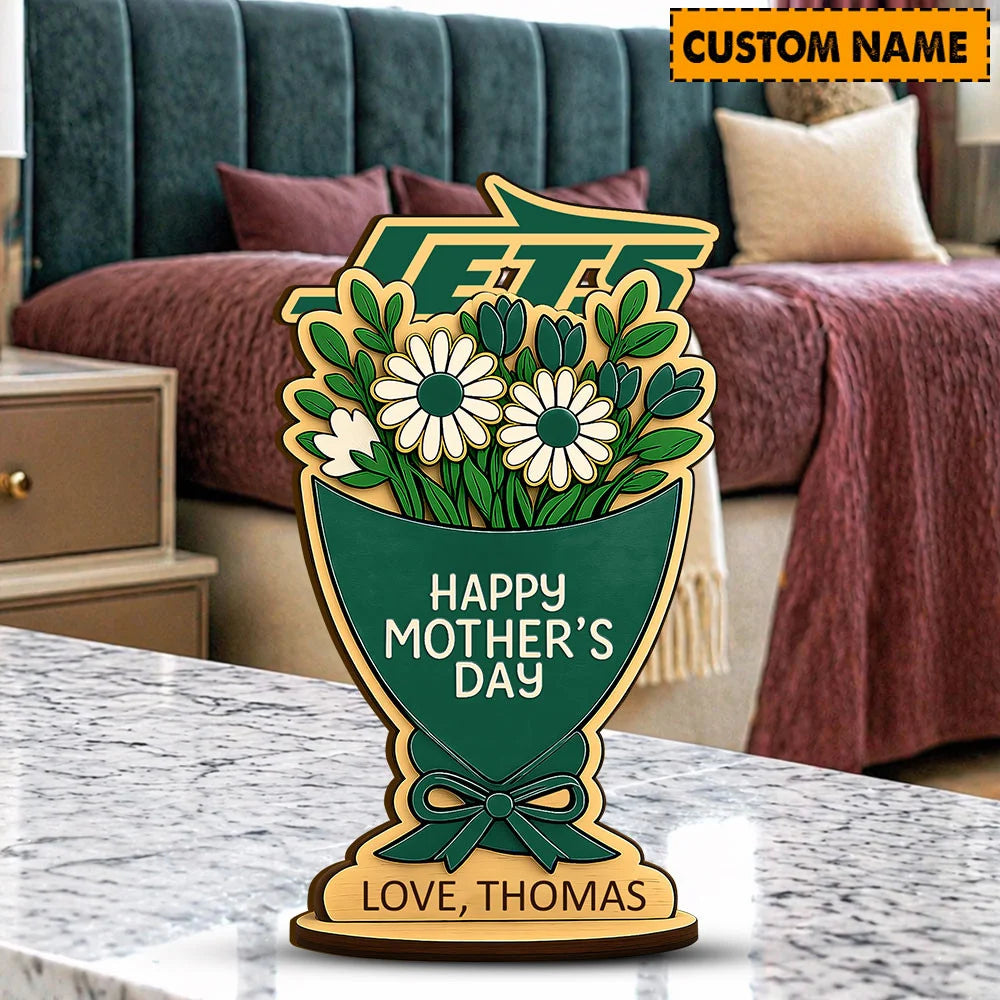 NFL Custom Any Name Happy Mother's Day Wooden Plaque Gifts For Fan - Limited Edition