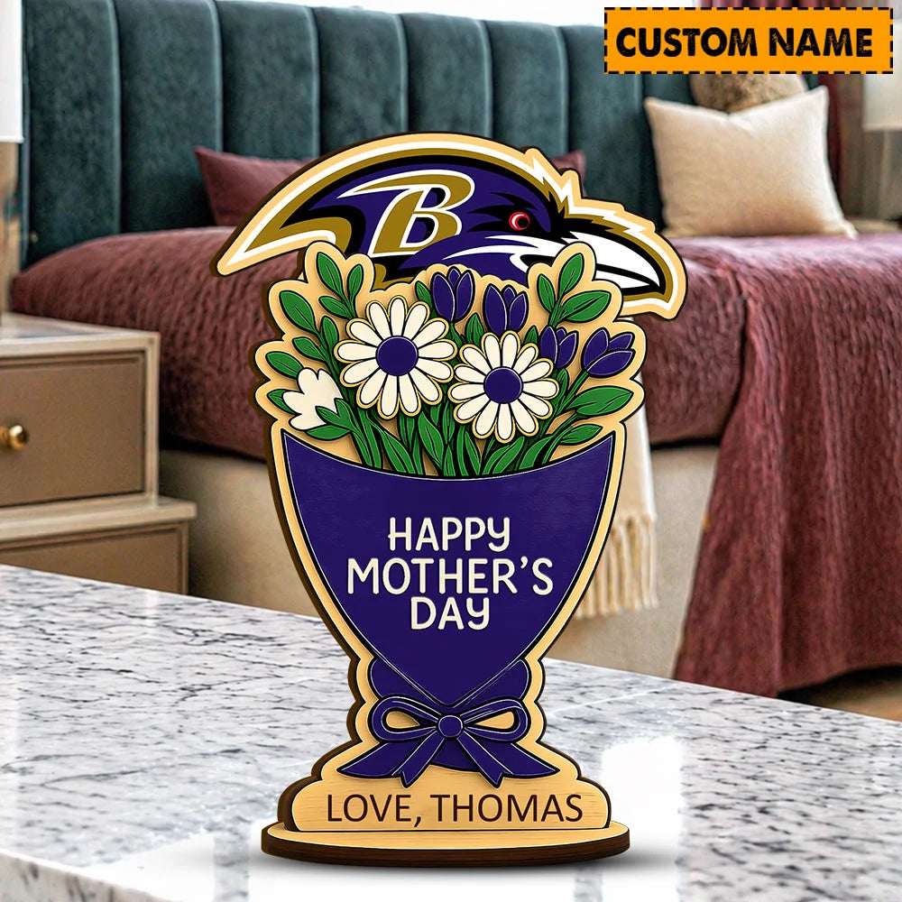NFL Custom Any Name Happy Mother's Day Wooden Plaque Gifts For Fan - Limited Edition