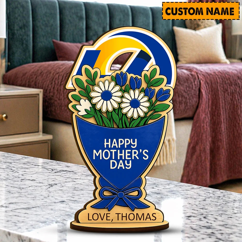NFL Custom Any Name Happy Mother's Day Wooden Plaque Gifts For Fan - Limited Edition