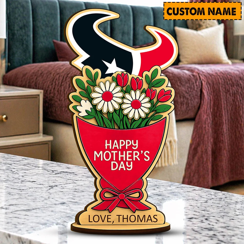 NFL Custom Any Name Happy Mother's Day Wooden Plaque Gifts For Fan - Limited Edition