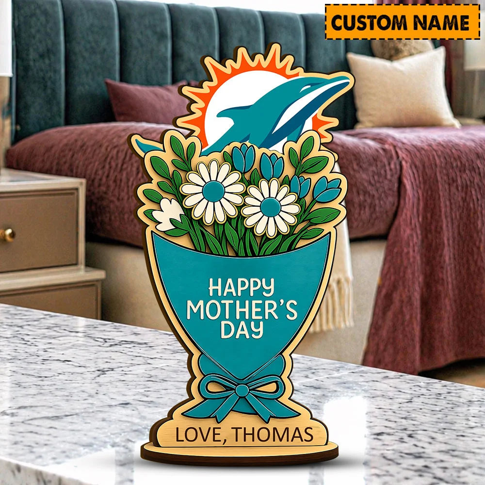 NFL Custom Any Name Happy Mother's Day Wooden Plaque Gifts For Fan - Limited Edition