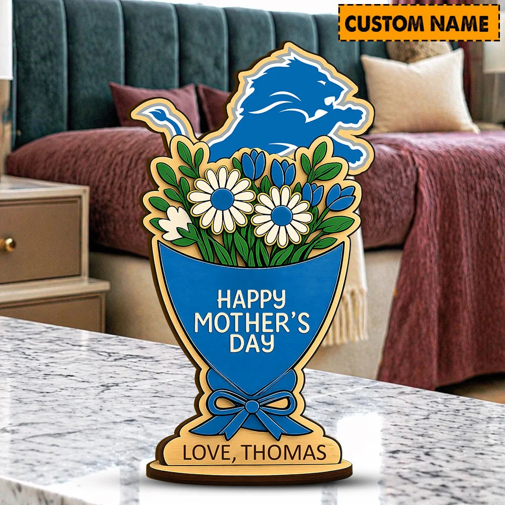 NFL Custom Any Name Happy Mother's Day Wooden Plaque Gifts For Fan - Limited Edition