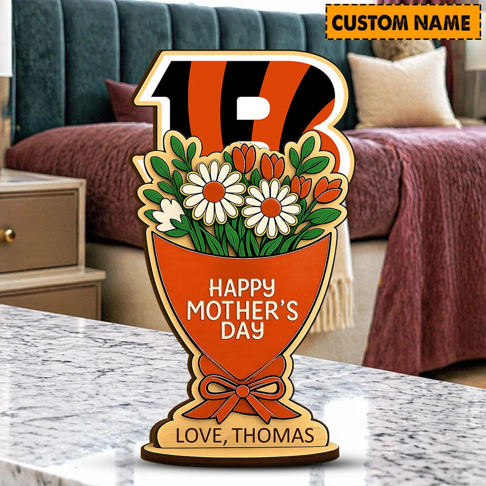 NFL Custom Any Name Happy Mother's Day Wooden Plaque Gifts For Fan - Limited Edition