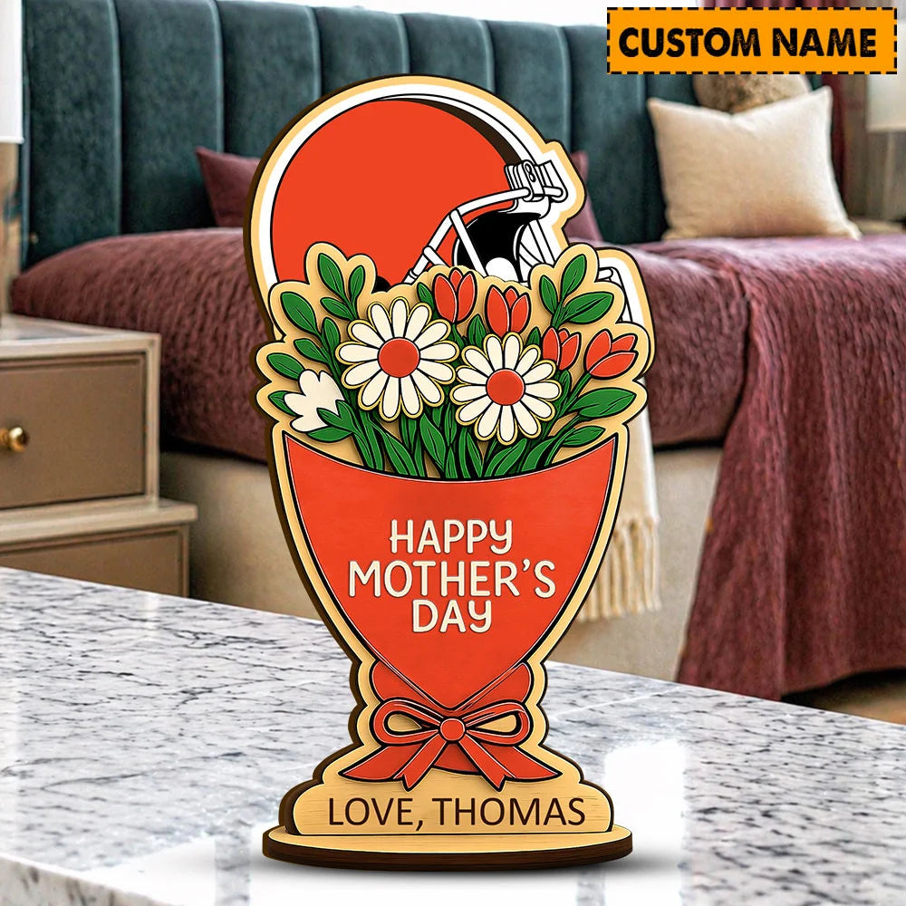 NFL Custom Any Name Happy Mother's Day Wooden Plaque Gifts For Fan - Limited Edition