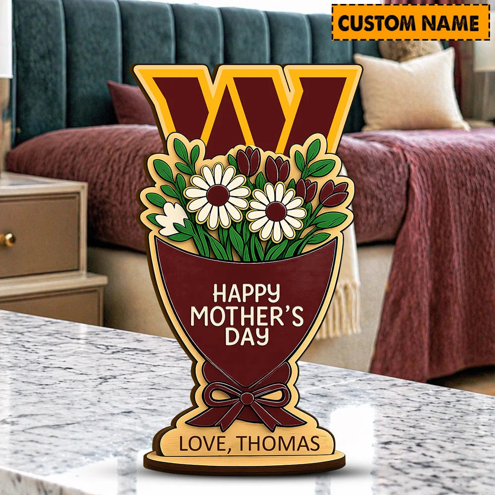 NFL Custom Any Name Happy Mother's Day Wooden Plaque Gifts For Fan - Limited Edition