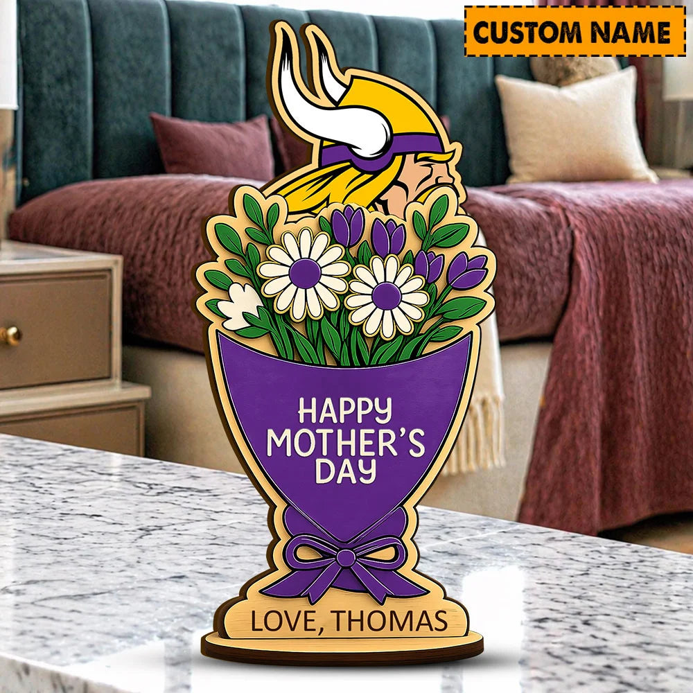 NFL Custom Any Name Happy Mother's Day Wooden Plaque Gifts For Fan - Limited Edition