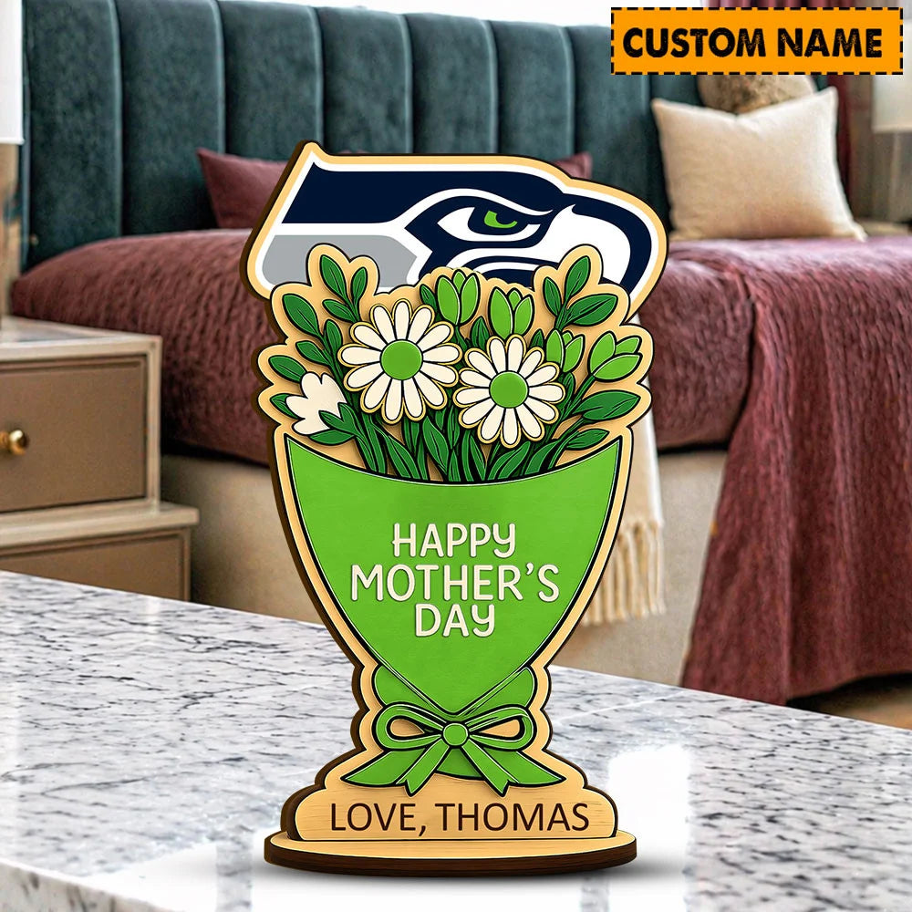 NFL Custom Any Name Happy Mother's Day Wooden Plaque Gifts For Fan - Limited Edition
