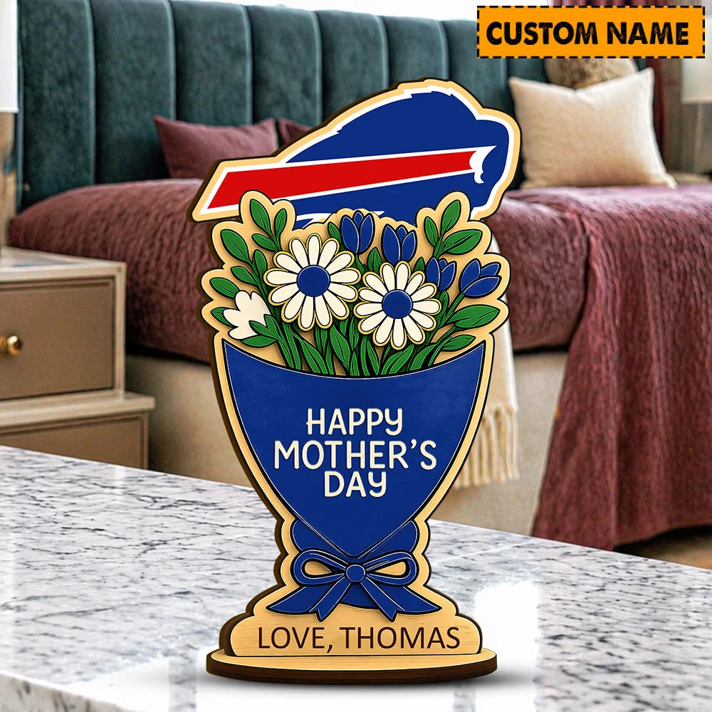 NFL Custom Any Name Happy Mother's Day Wooden Plaque Gifts For Fan - Limited Edition