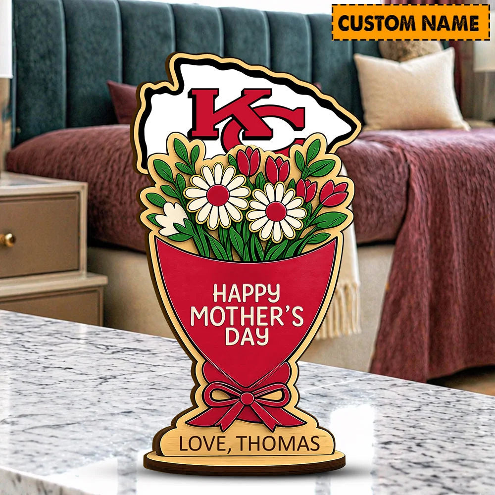 NFL Custom Any Name Happy Mother's Day Wooden Plaque Gifts For Fan - Limited Edition