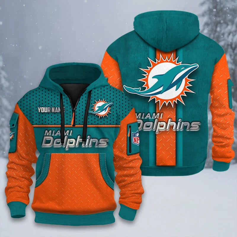 ALL NFL 3D Half-zip Hoodie