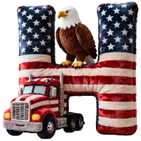 Alphabet Trucker Pillow Personalized Gifts For Trucker Lovers
