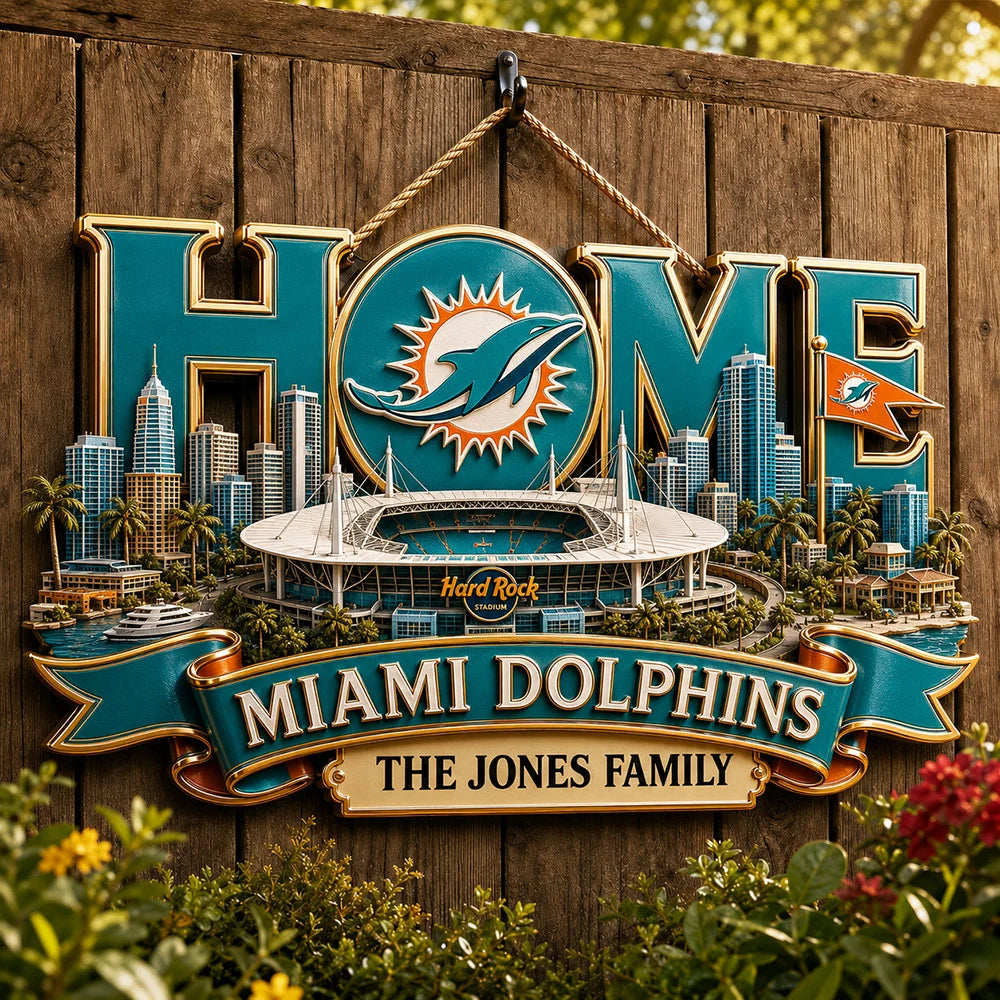 NFL Team Home Metal Sìgn Custom Any Name Gifts For Home Decor