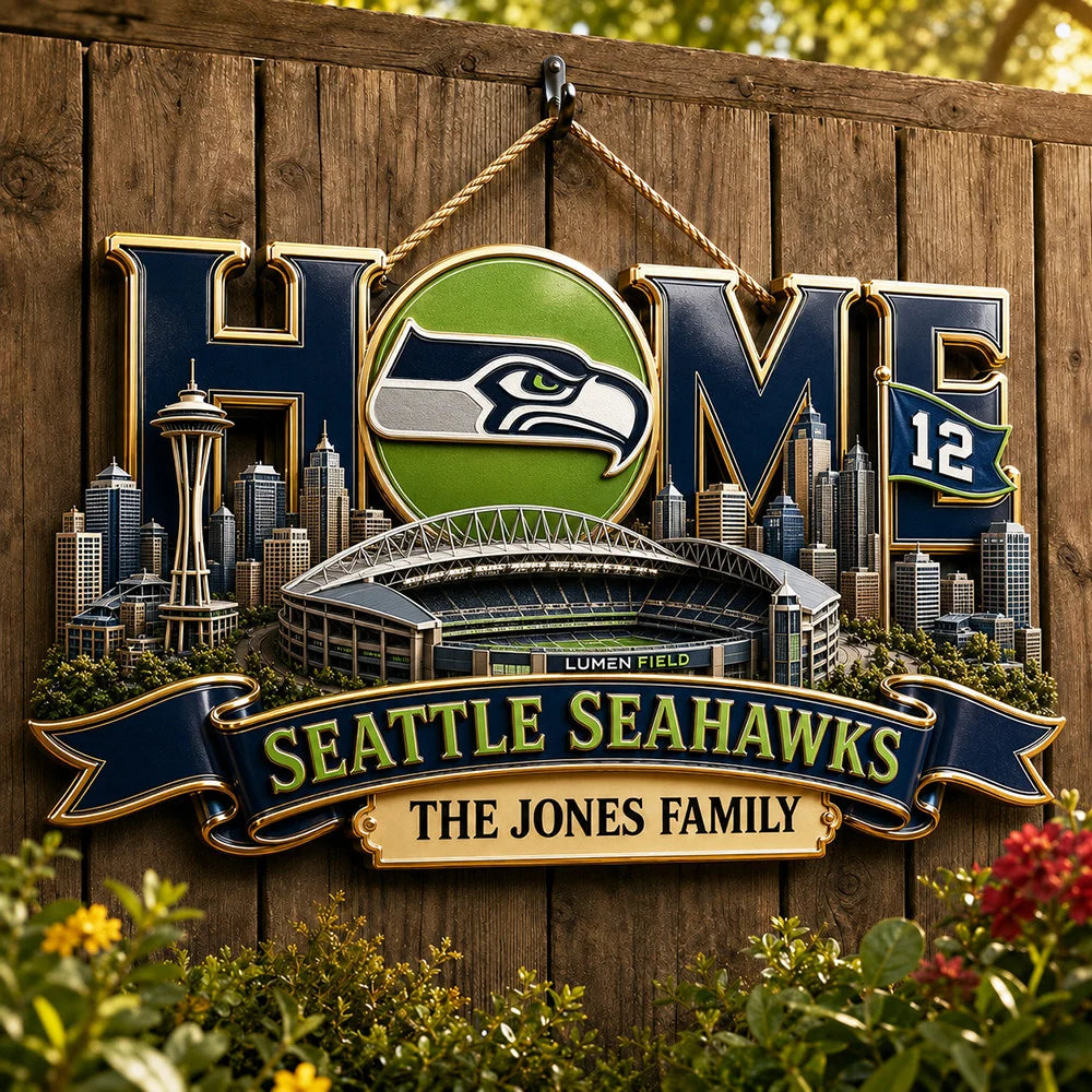 NFL Team Home Metal Sìgn Custom Any Name Gifts For Home Decor