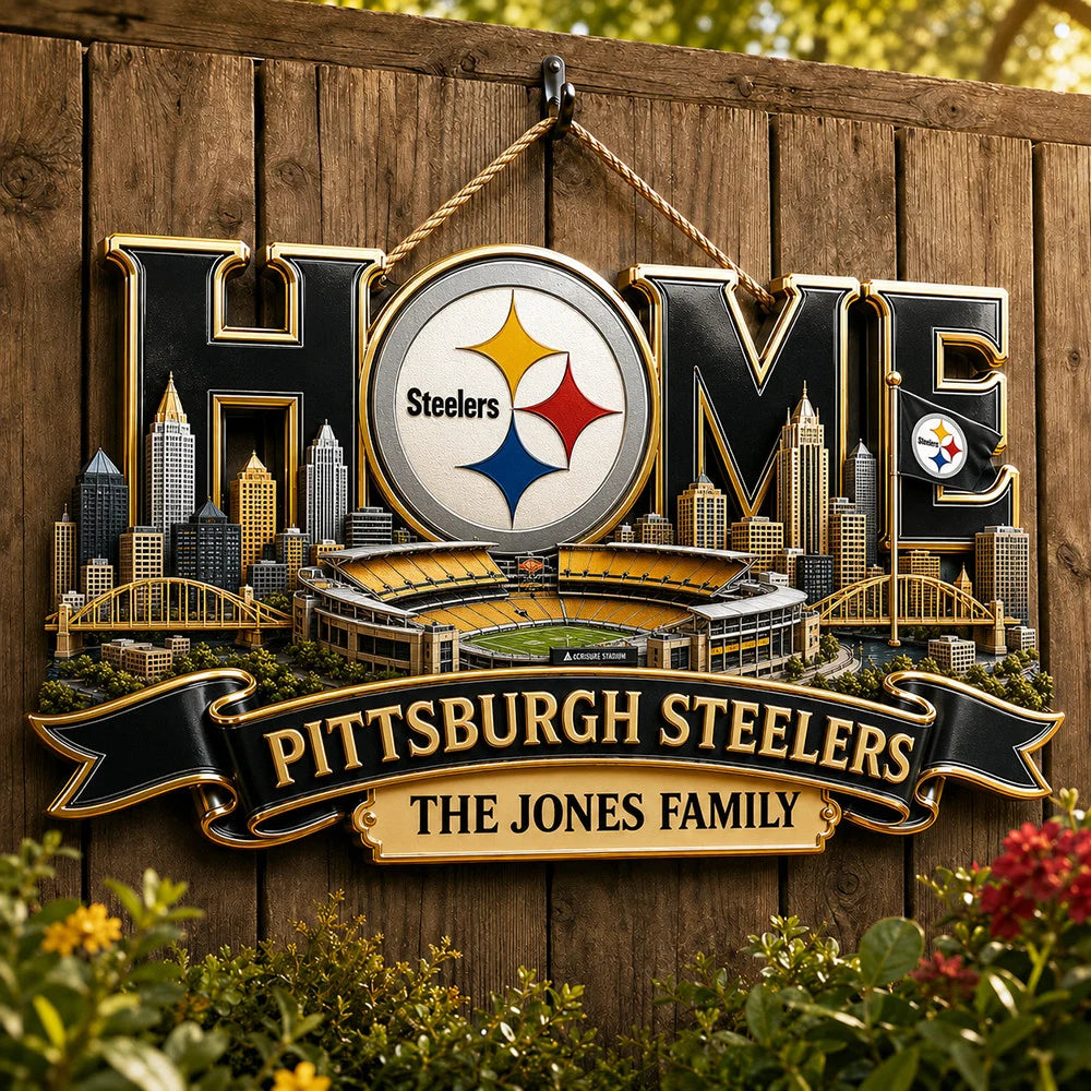 NFL Team Home Metal Sìgn Custom Any Name Gifts For Home Decor