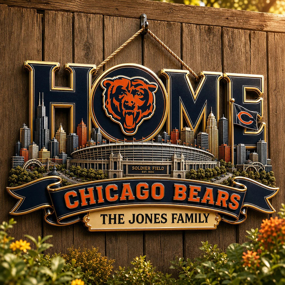 NFL Team Home Metal Sìgn Custom Any Name Gifts For Home Decor