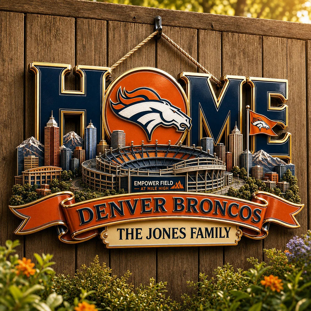 NFL Team Home Metal Sìgn Custom Any Name Gifts For Home Decor