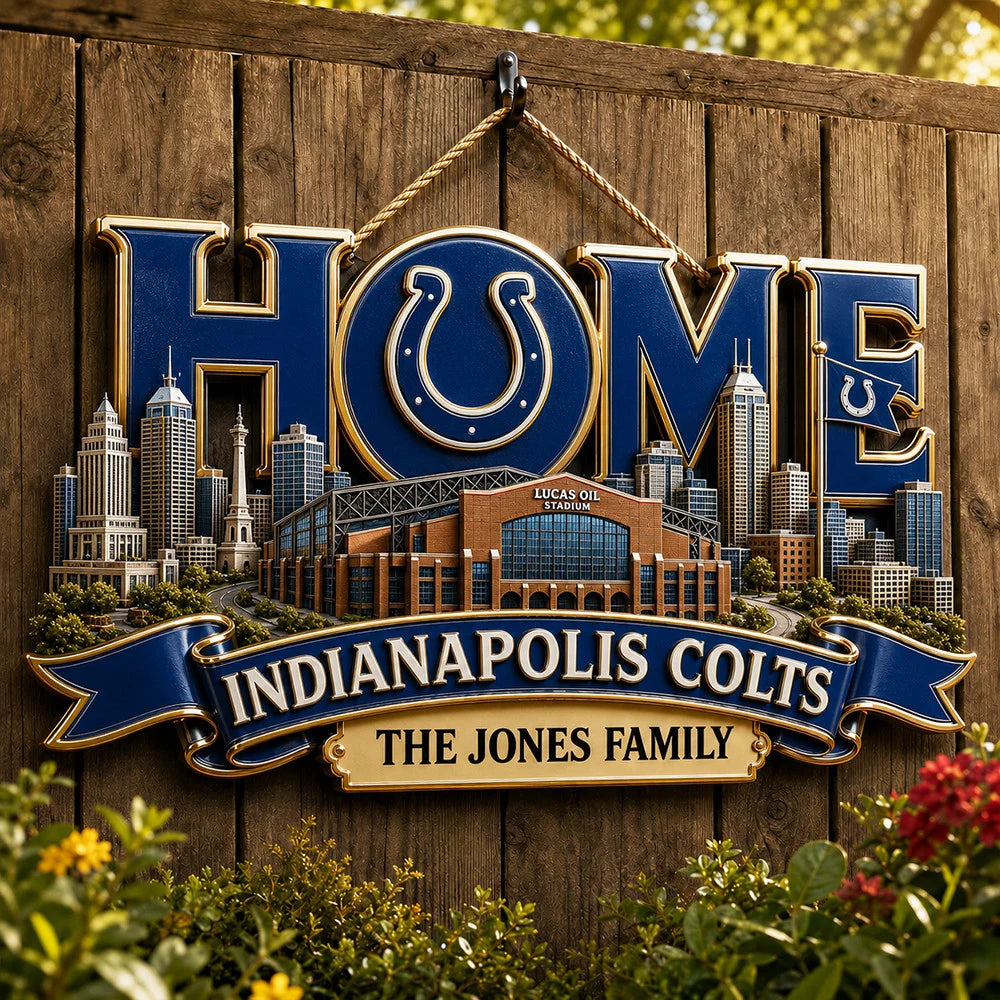 NFL Team Home Metal Sìgn Custom Any Name Gifts For Home Decor
