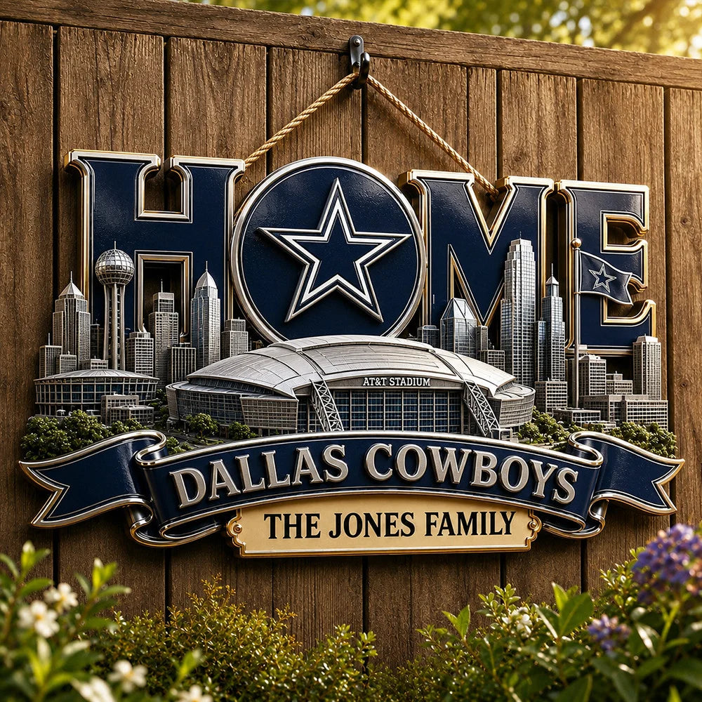 NFL Team Home Metal Sìgn Custom Any Name Gifts For Home Decor