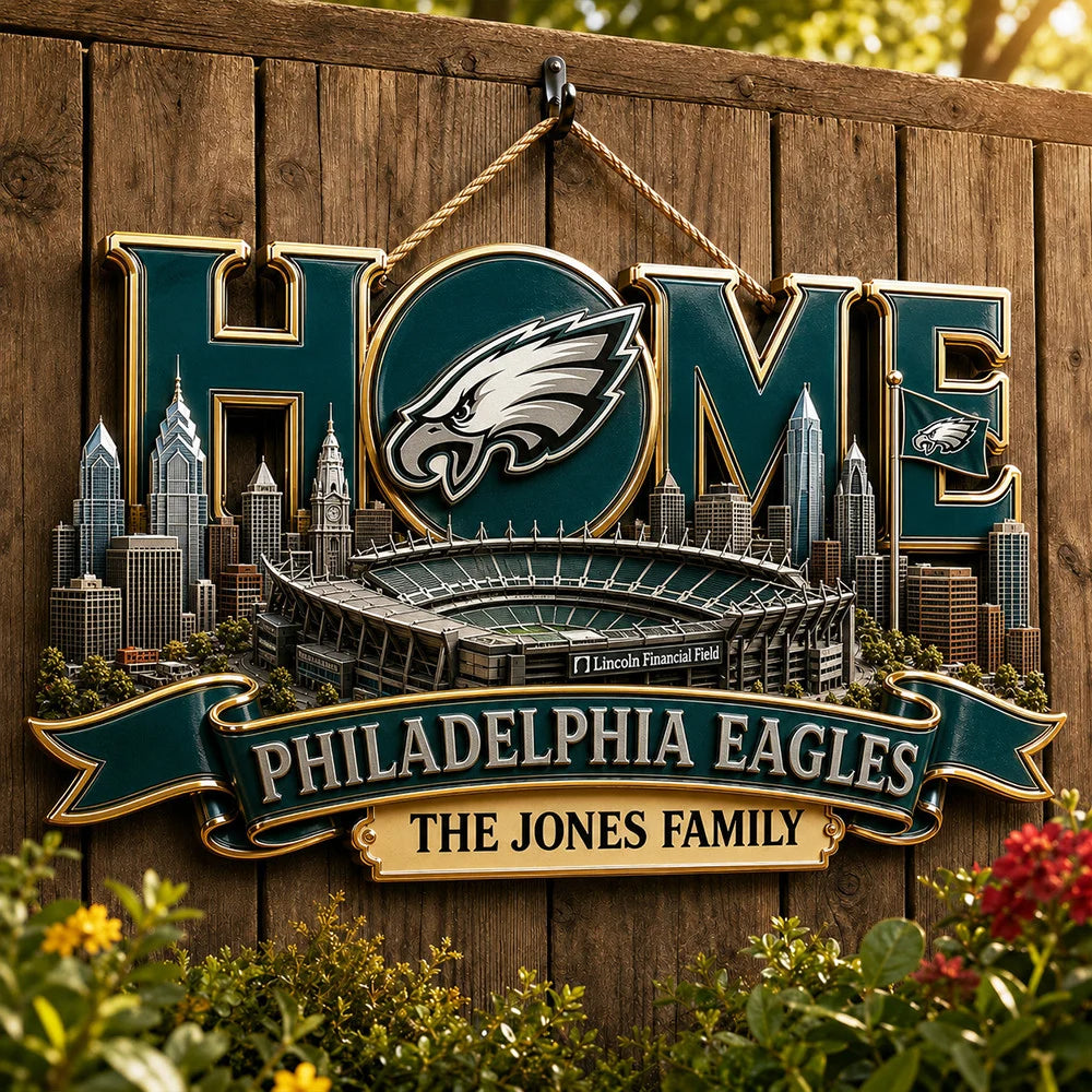 NFL Team Home Metal Sìgn Custom Any Name Gifts For Home Decor