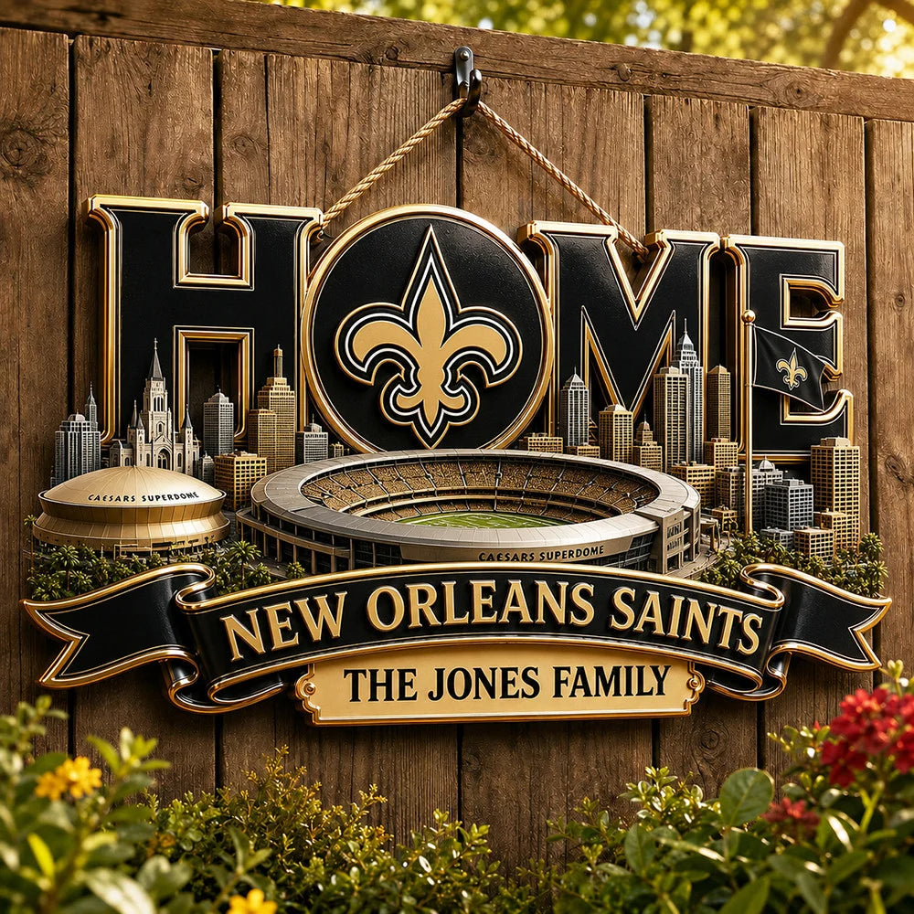 NFL Team Home Metal Sìgn Custom Any Name Gifts For Home Decor