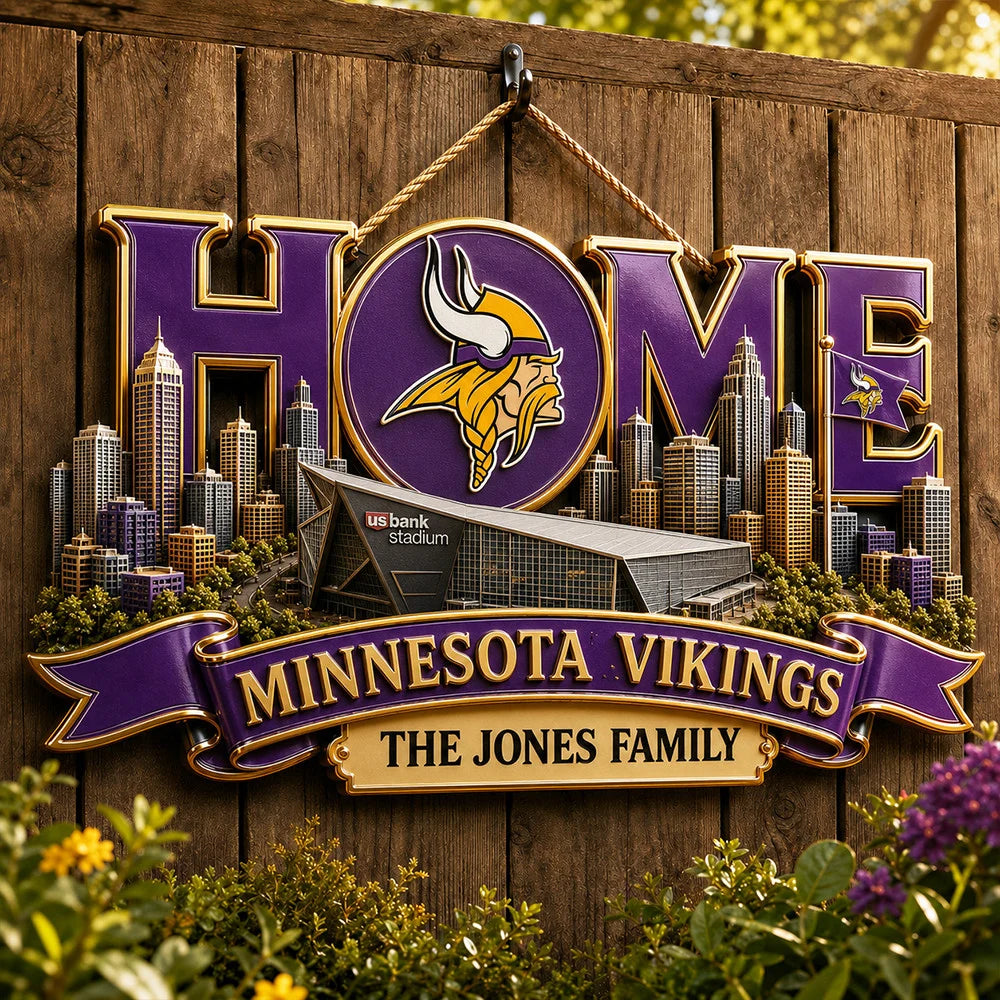 NFL Team Home Metal Sìgn Custom Any Name Gifts For Home Decor