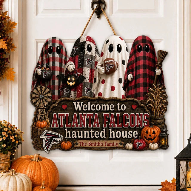 NFL WOODEN SIGN HALLOWEEN CUSTOM NAME FOR FAN